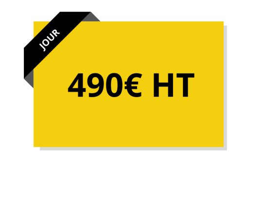 Tarif journalier 490 euros HT