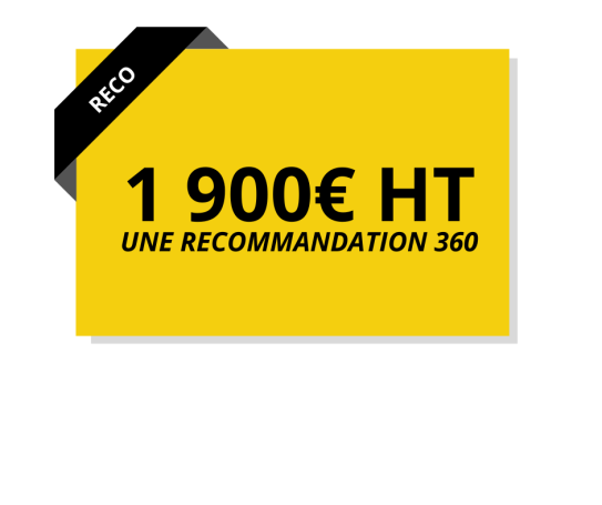 Tarif recommandation 1 900 euros HT